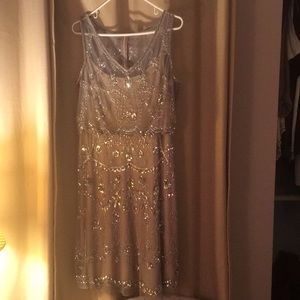 Sequin silver dress